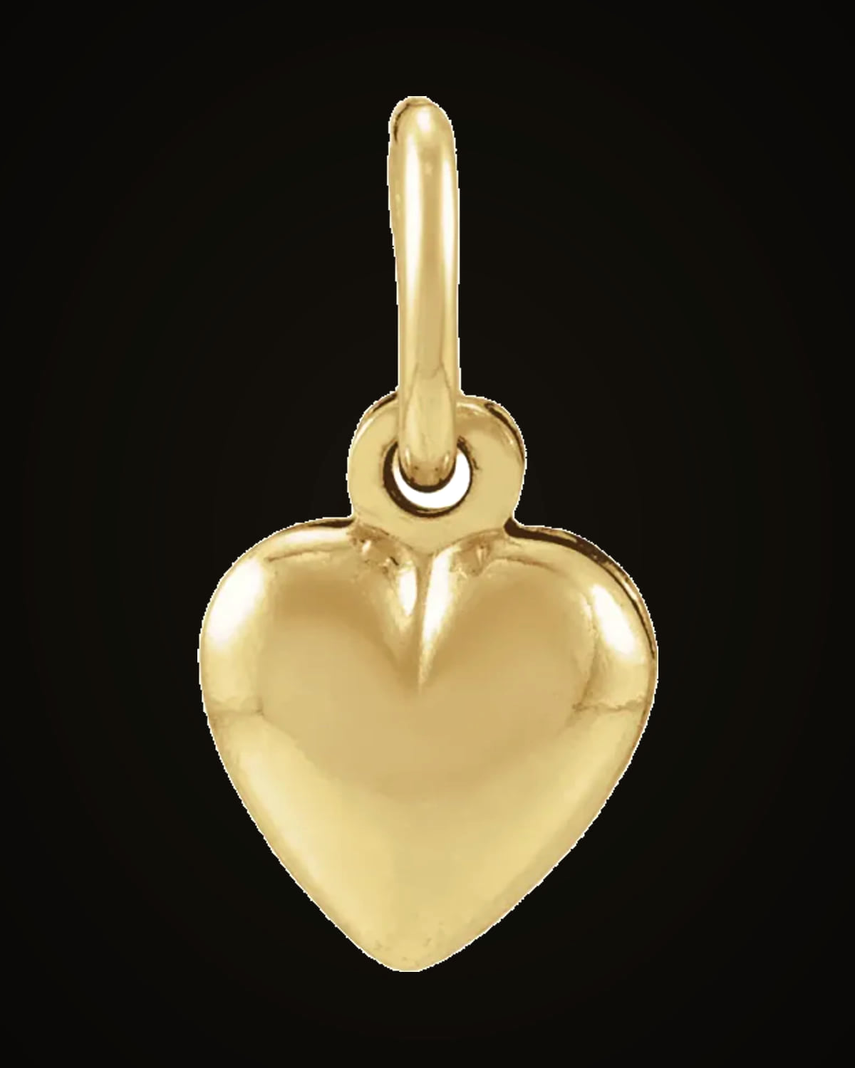 Puffy Heart Charm/Pendant — 14K Yellow Gold-Filled