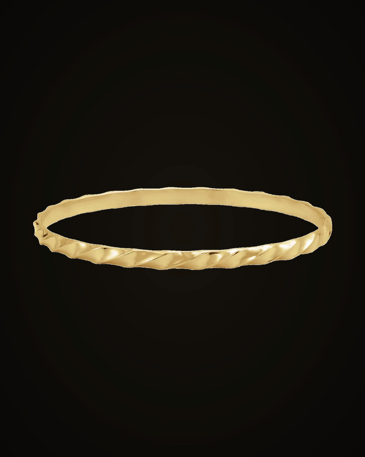 Twisted Bangle Bracelet — 14K Yellow Gold-Filled