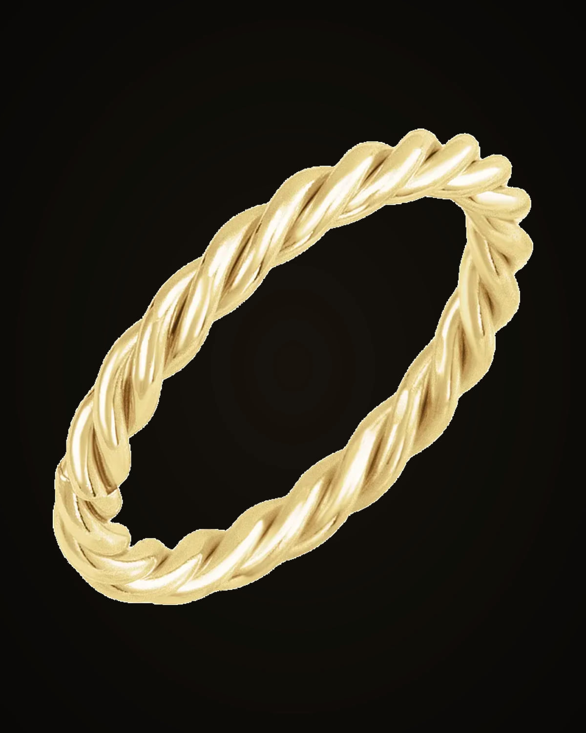 Twisted Wire Ring — 14K Yellow Gold-Filled · 2.5 mm · Size 7