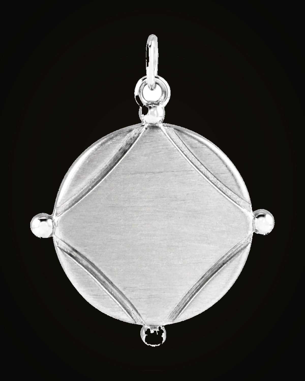 Engravable Vintage-Inspired Pendant — Sterling Silver