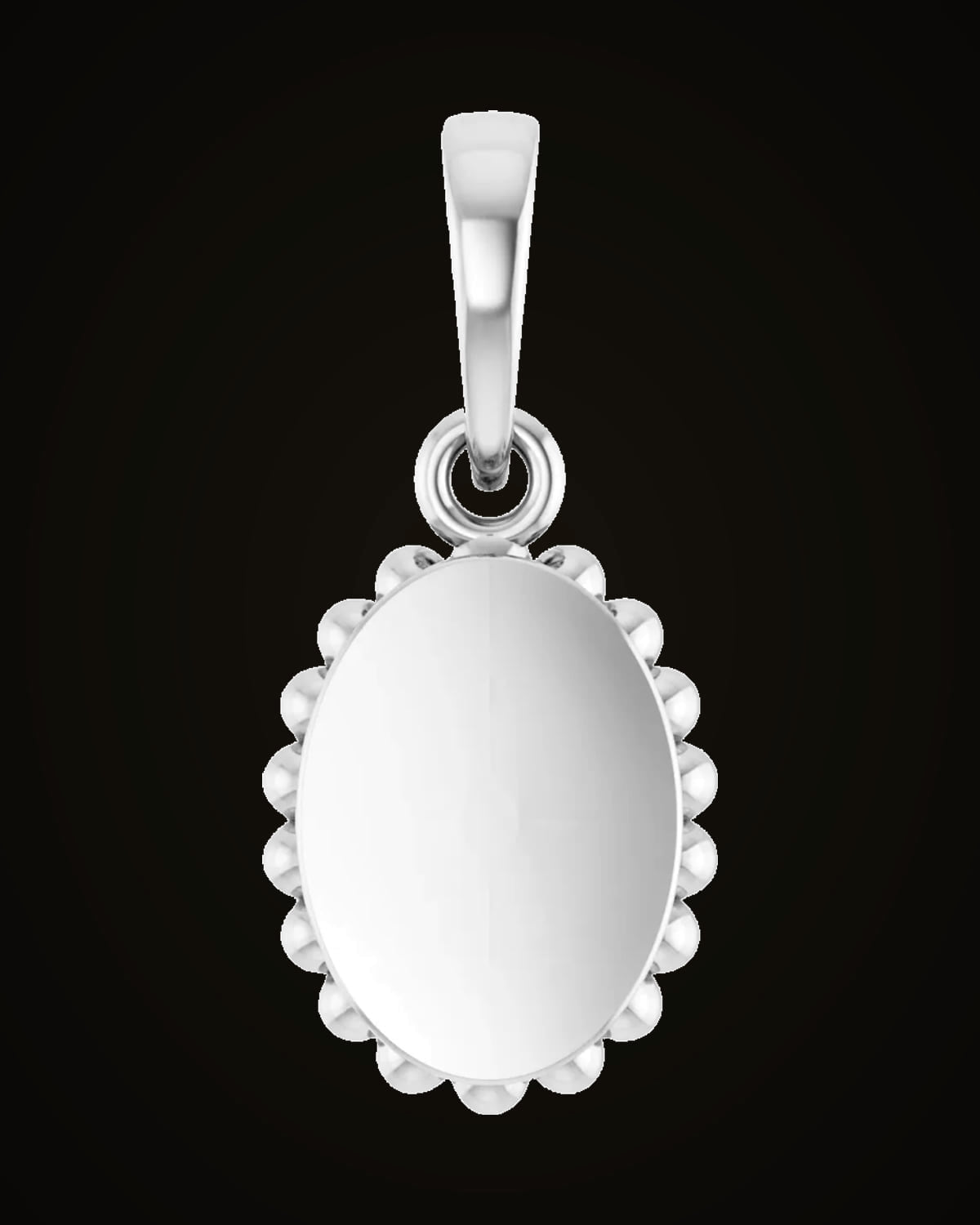 Vintage-Inspired Engravable Pendant — Sterling Silver