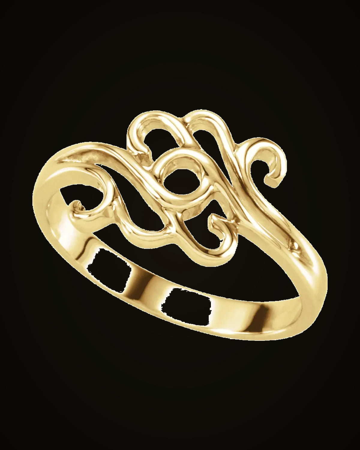 Freeform Ring — 14K Yellow Gold · 10 mm