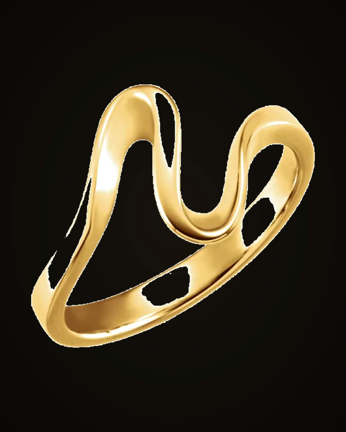 Freeform Ring — 14K Yellow Gold · 12 mm