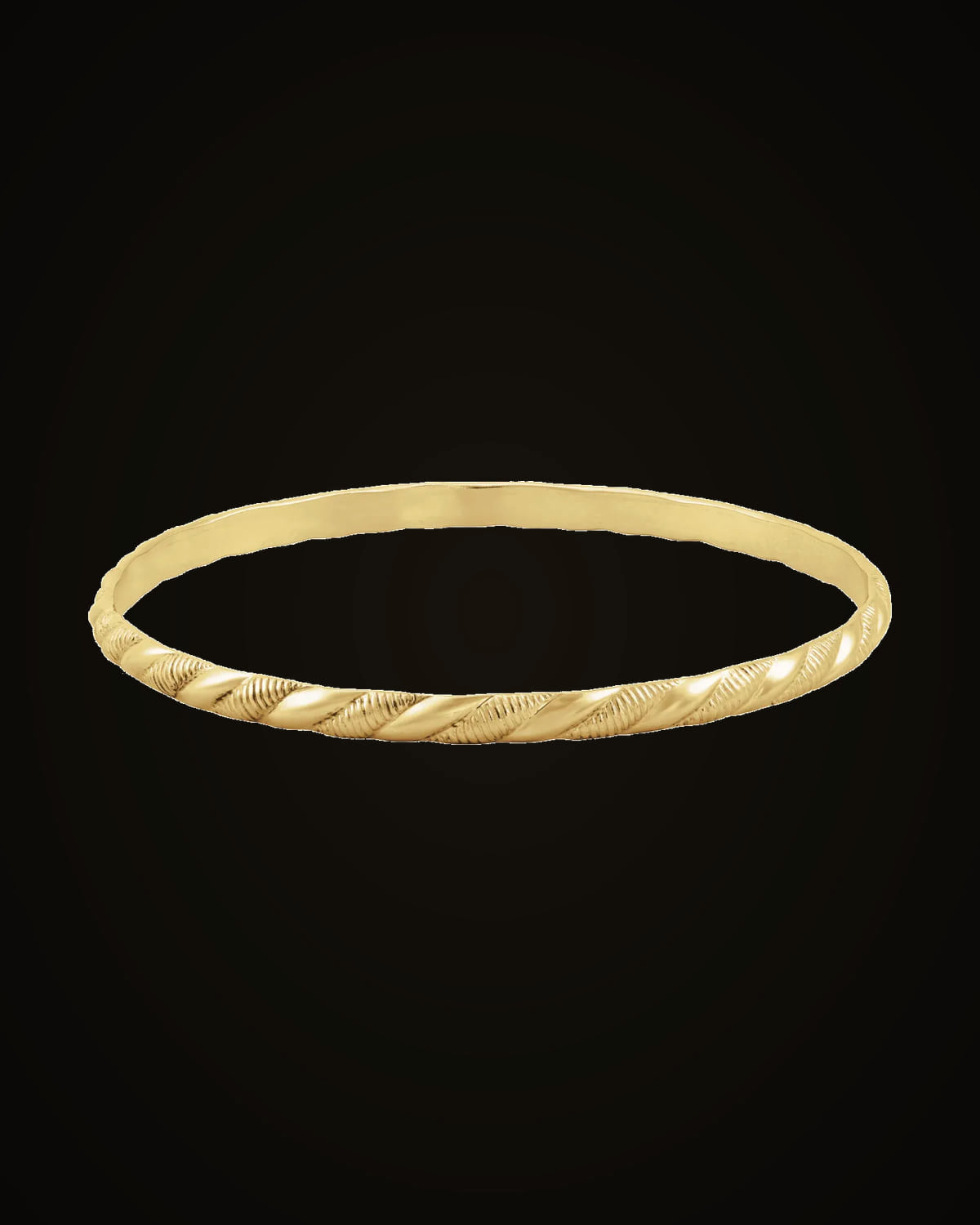 Twisted Bangle Bracelet — 14K Yellow Gold-Filled