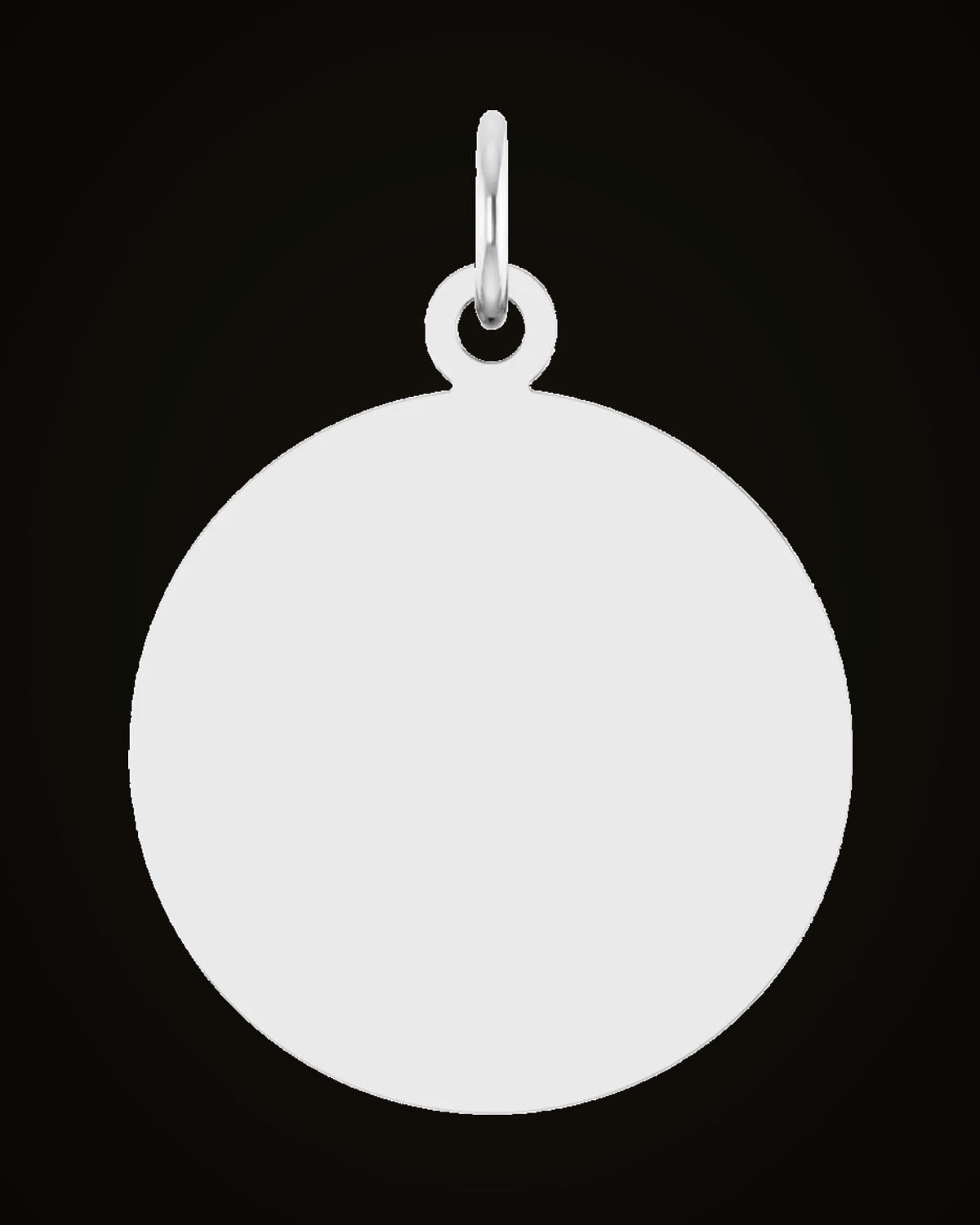 Engravable Round Disc Pendant — Sterling Silver