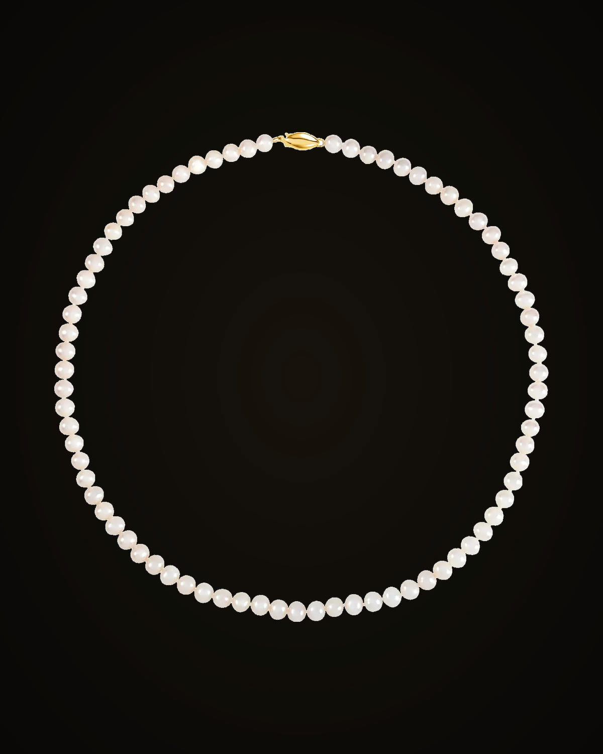 Cultured White Freshwater Pearl Necklace — 14K Yellow Gold · Cultured Freshwater Pearl