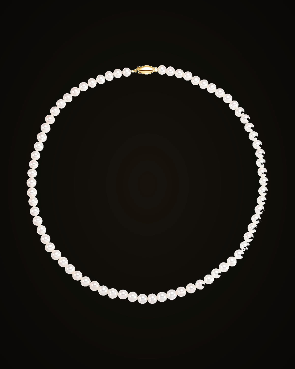 Cultured White Freshwater Pearl Necklace — 14K Yellow Gold · Cultured Freshwater Pearl