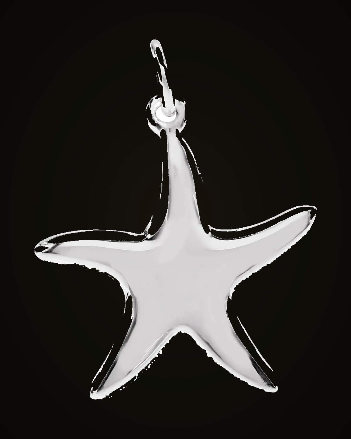 Starfish Charm/Pendant — Sterling Silver