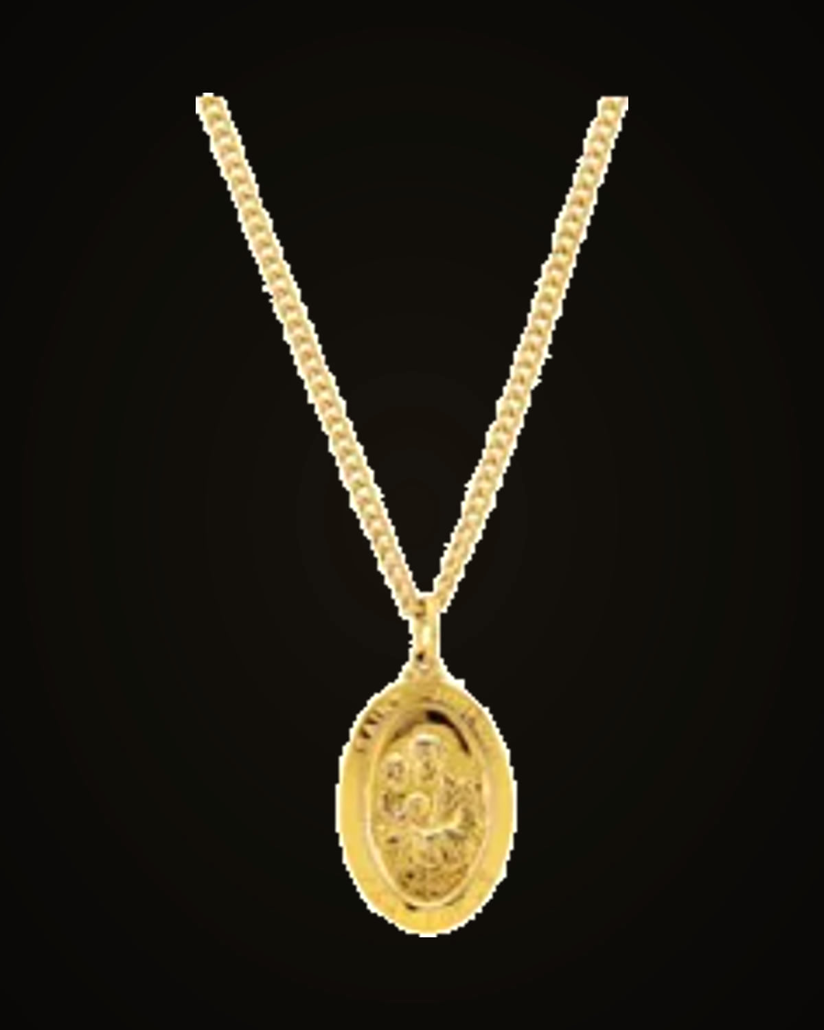 St. Joseph Medal Necklace — 24K Gold-Plated on 24K Yellow Gold-Plated