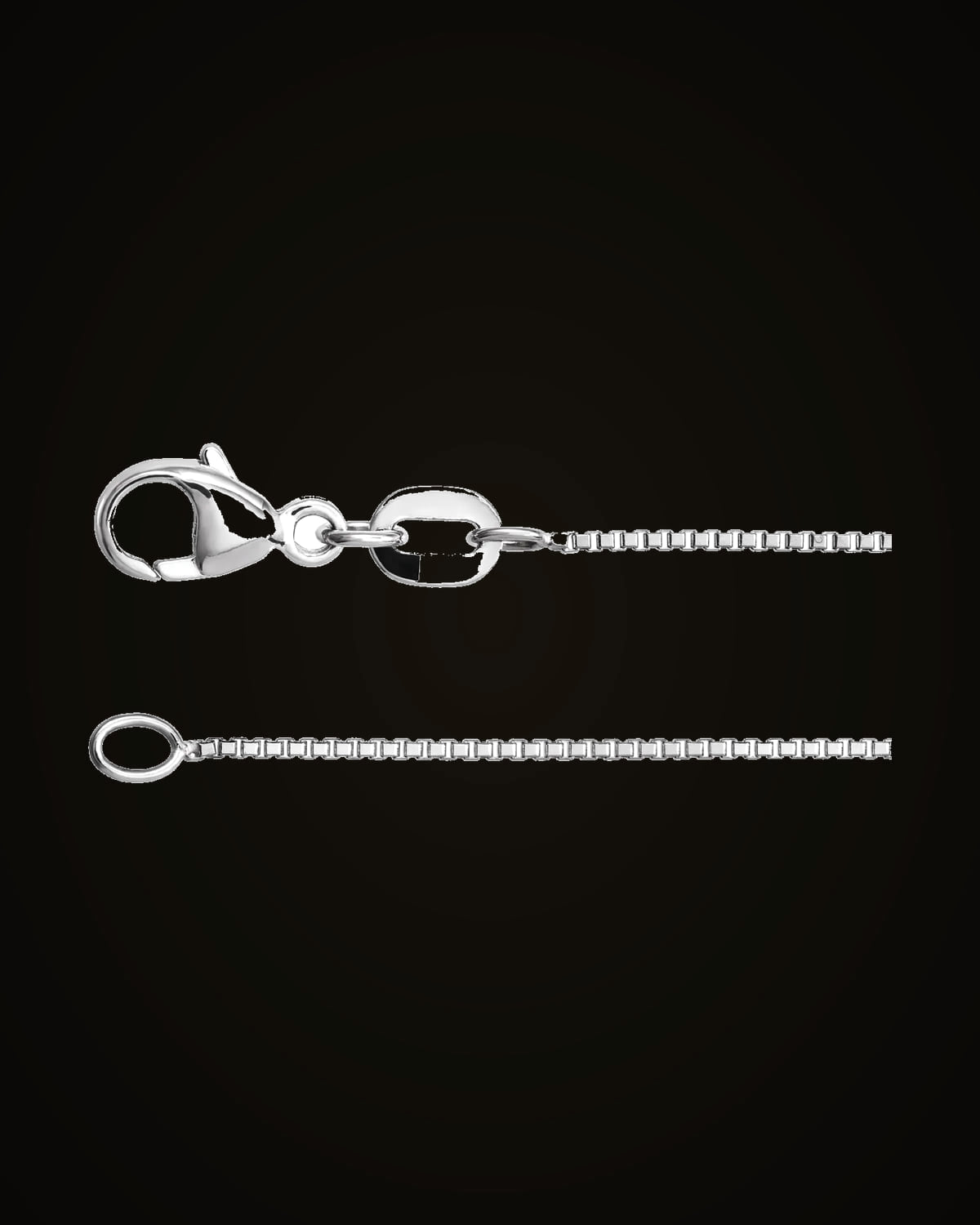Diamond-Cut Box Chain — Sterling Silver