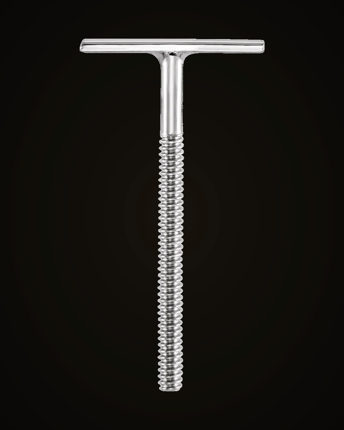 Threaded T-Bar Earring Post — Rhodium-Plated on 14K White Gold