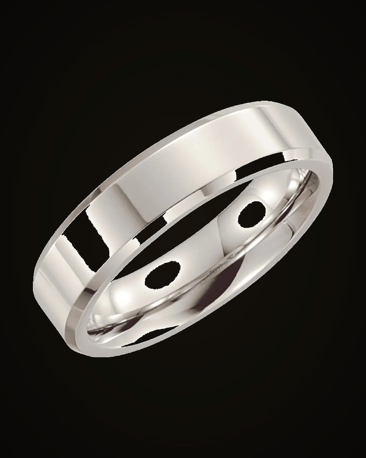 Beveled-Edge Inlay Comfort-Fit Band — Cobalt · 6 mm · Size 11