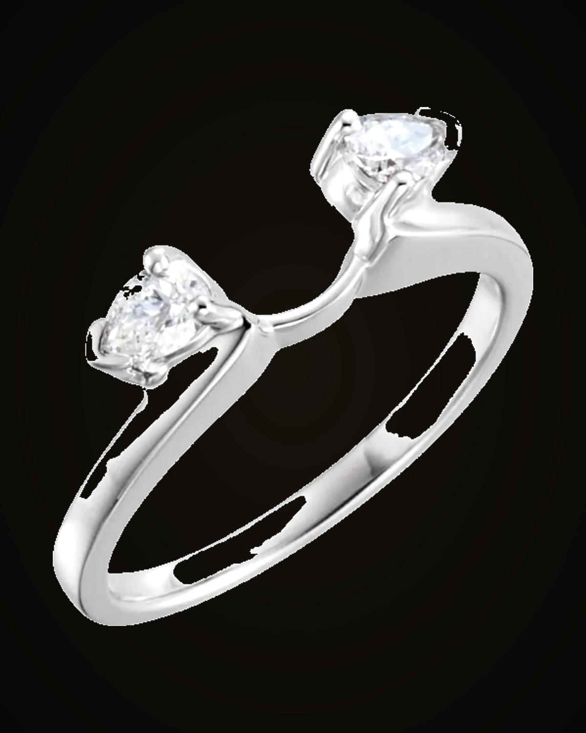 1/5 CTW Lab-Grown Diamond Wrap-Style Enhancer — Rhodium-Plated on 14K White Gold · 1.33 mm · VS · F+ · Size 6