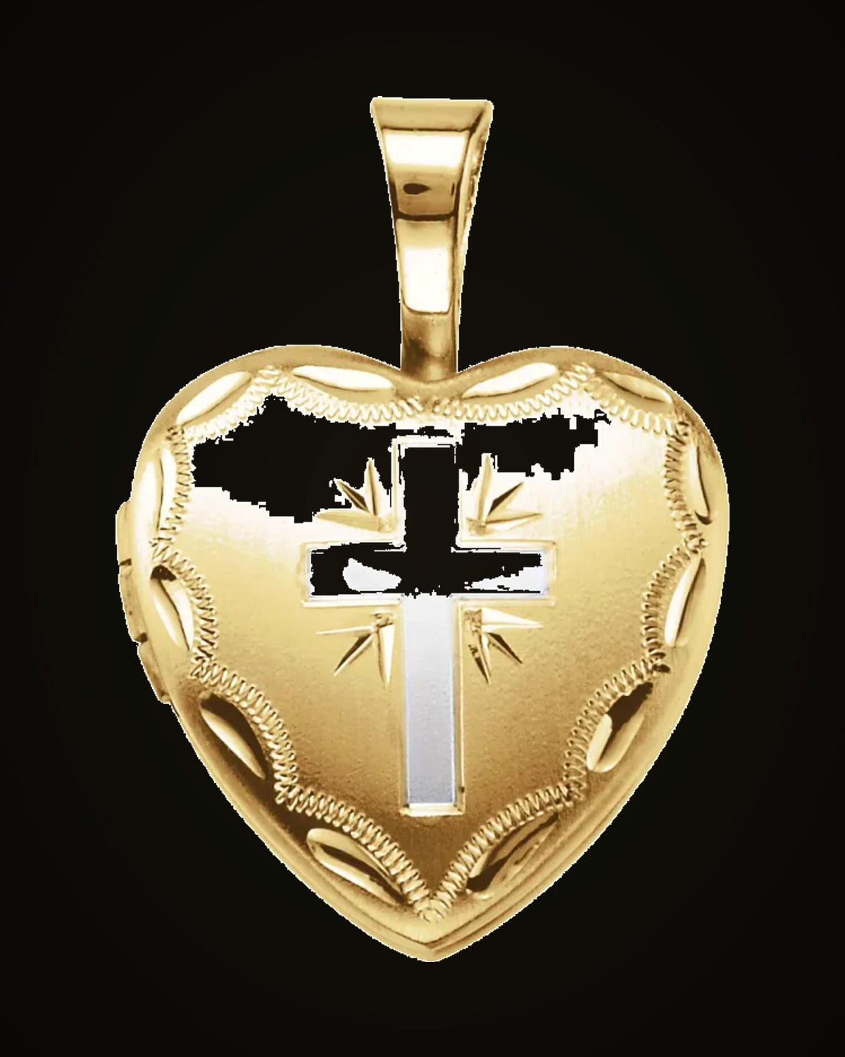 Heart Cross Locket — 14K Yellow Gold-Plated