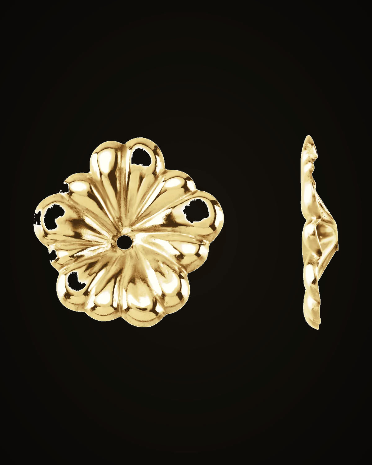 Floral-Inspired Earring Jackets — 14K Yellow Gold