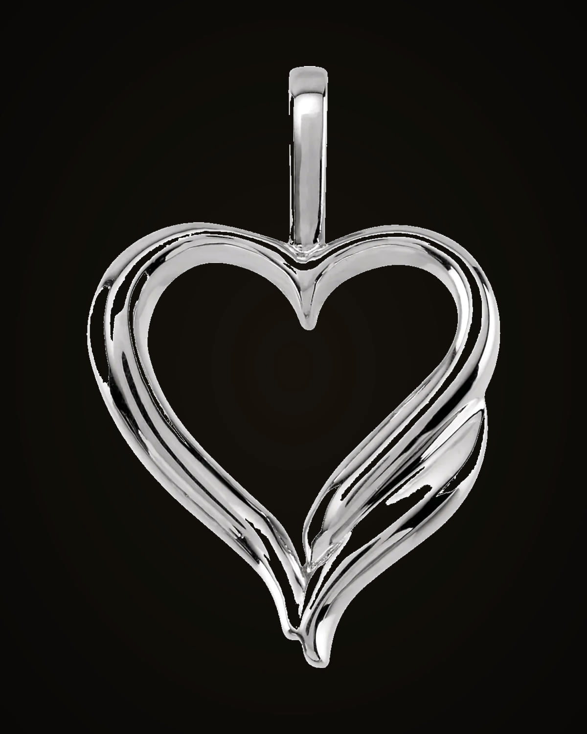 Heart Shaped Pendant — Sterling Silver