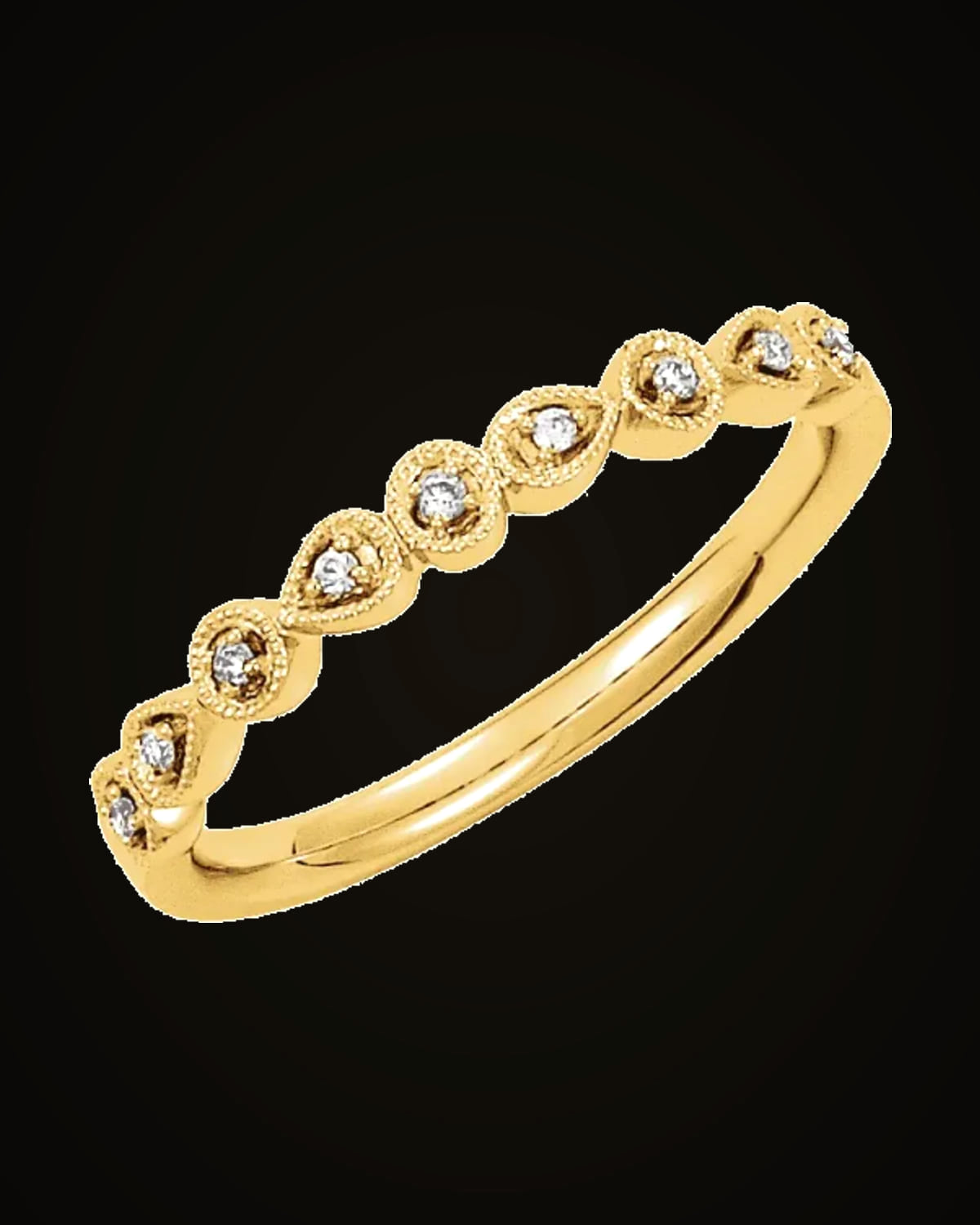 0.04 CTW Natural Diamond Ring — 14K Yellow Gold · 2.1 mm · I1 · GHI