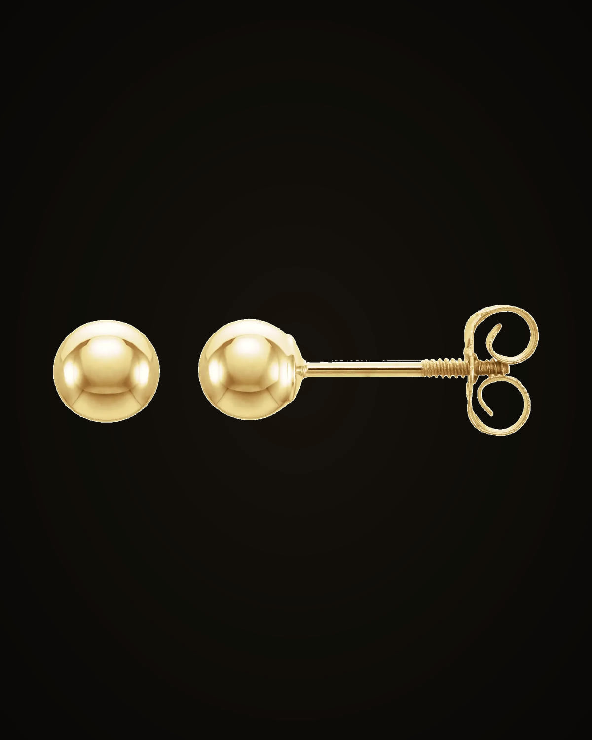 Youth Ball Stud Earrings — 14K Yellow Gold