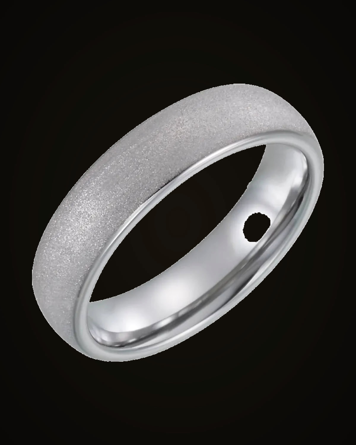 Sandblasted Dome Band — Tungsten · 6 mm · Size 12