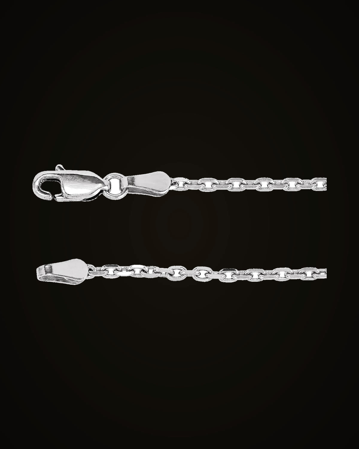 Diamond-Cut Cable Chain — Sterling Silver