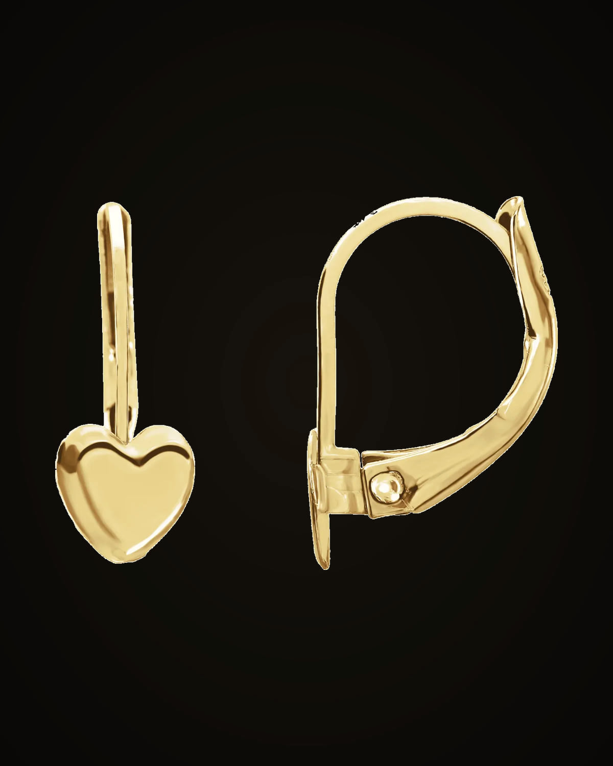 Youth Heart Earrings — 14K Yellow Gold