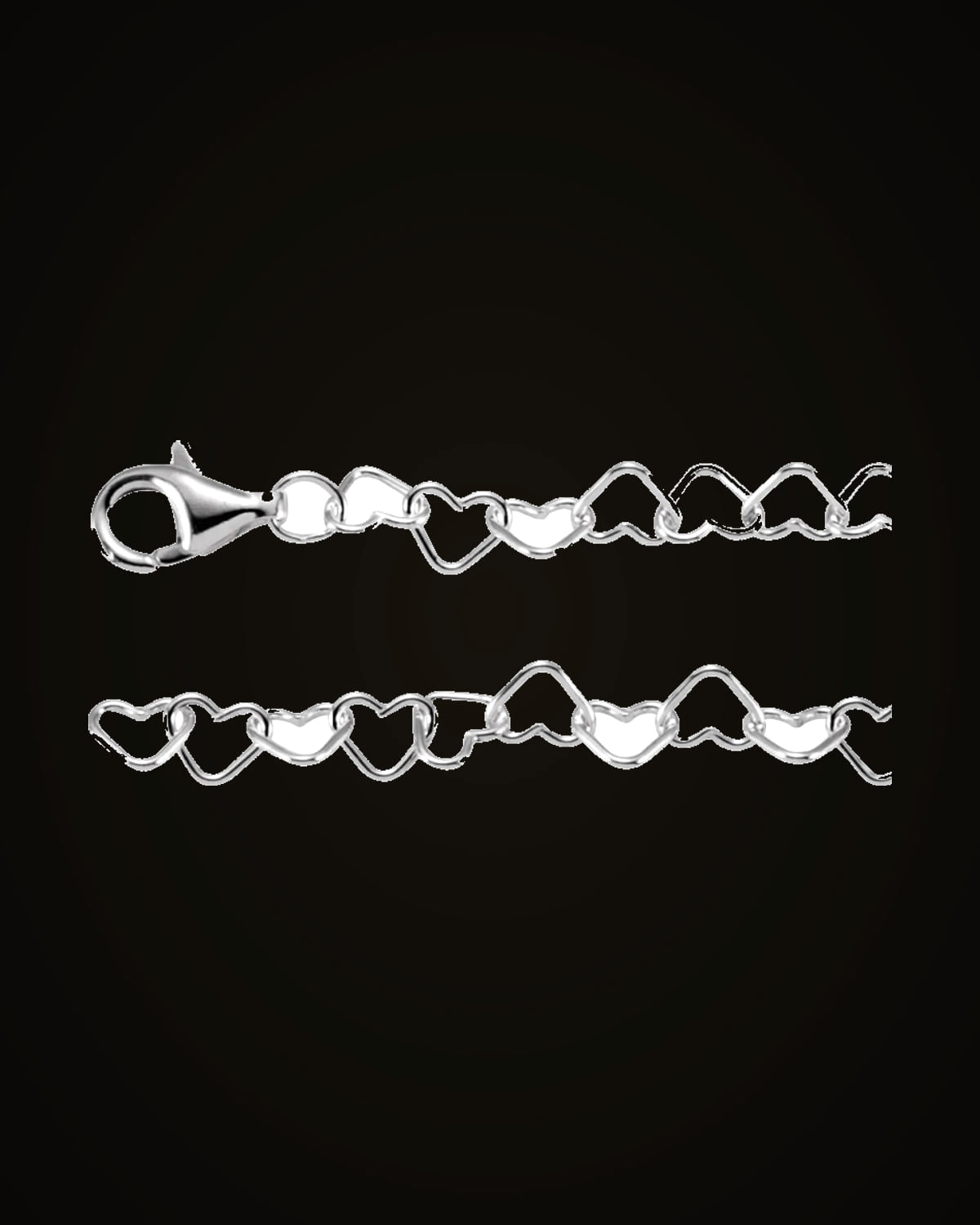 Heart Chain — Sterling Silver