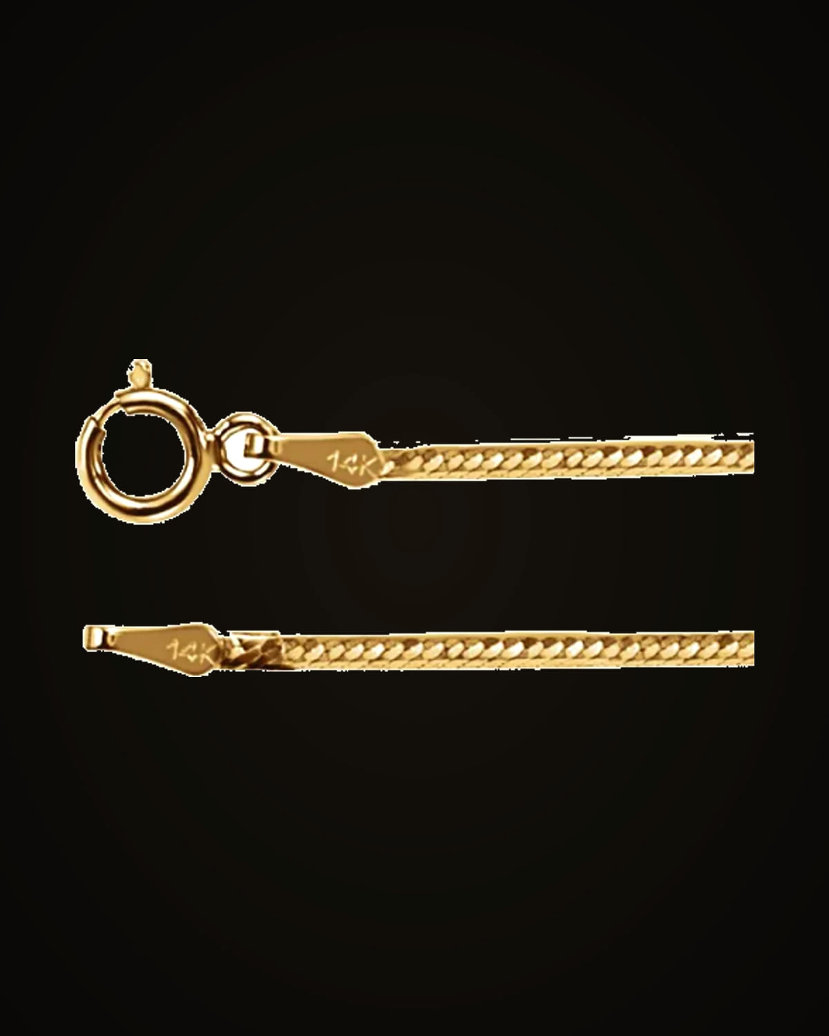 Flexible Herringbone Chain — 14K Yellow Gold