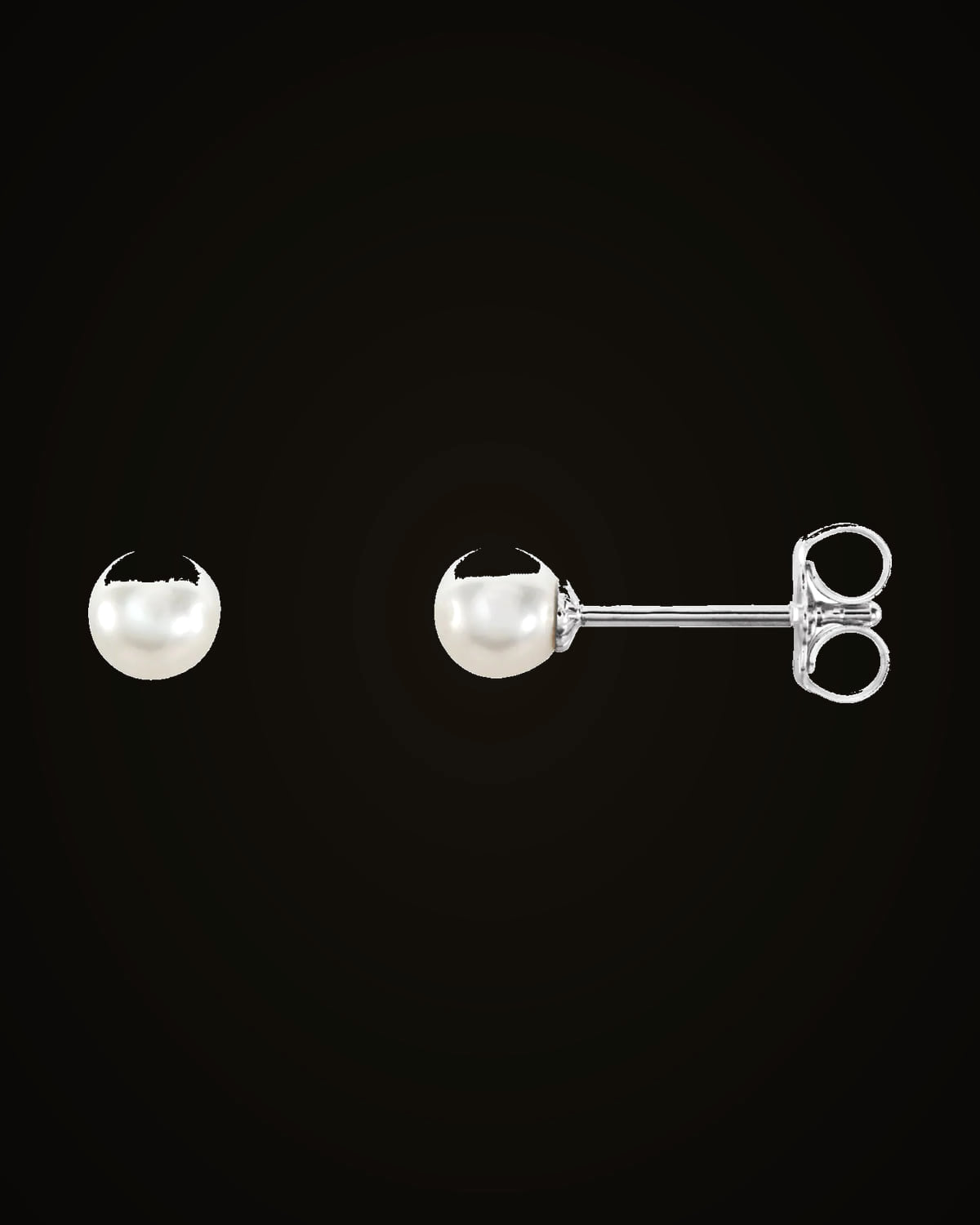 Freshwater Cultured Pearl Earrings With Backs — Sterling Silver