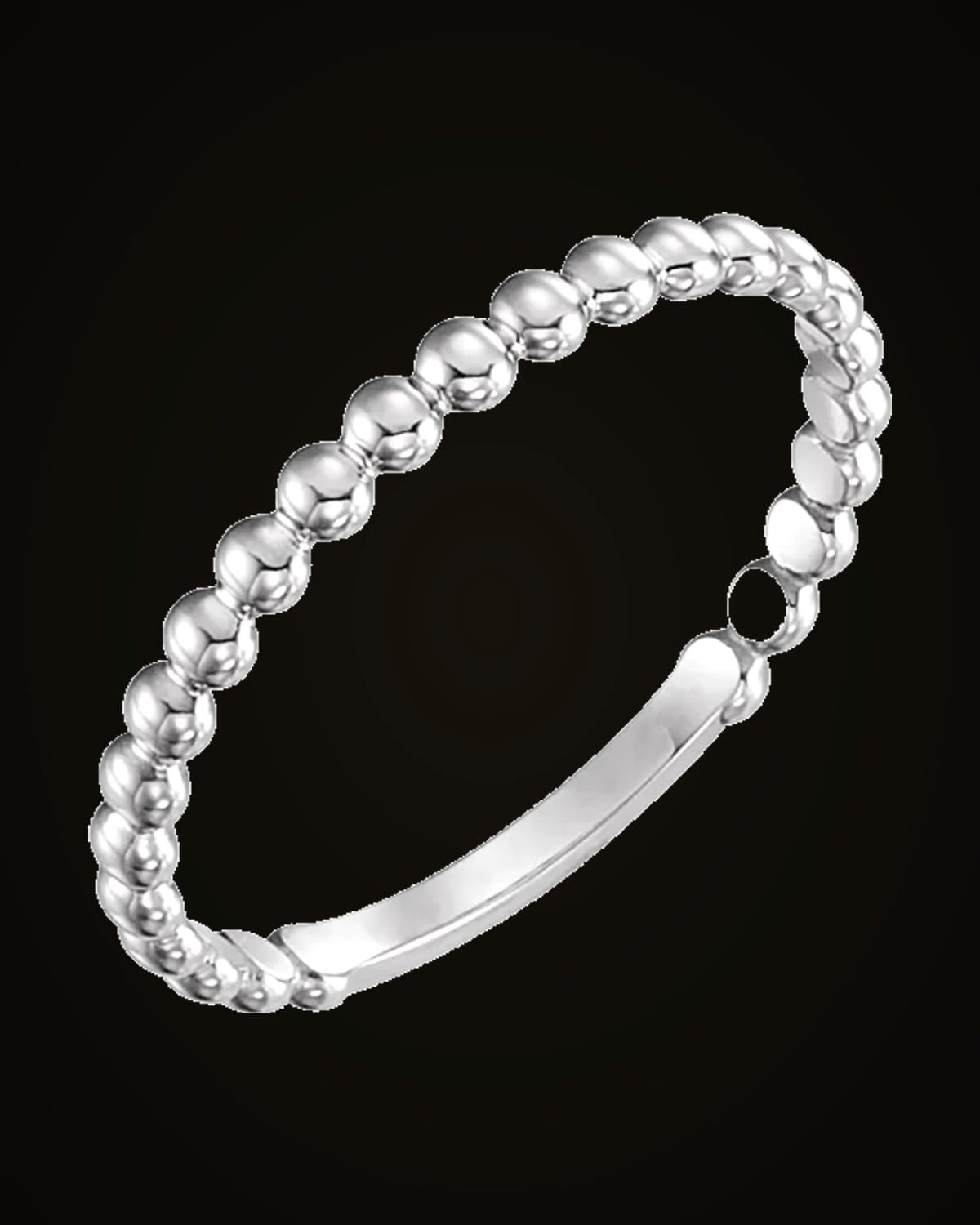Stackable Bead Ring — Sterling Silver · 1.45 mm