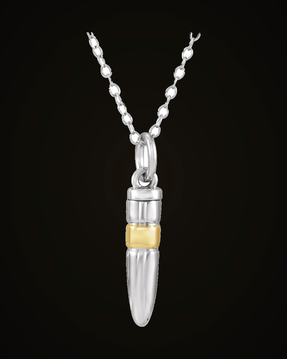 Bullet Ash Holder Necklace — 14K Yellow Gold-Plated on Sterling Silver
