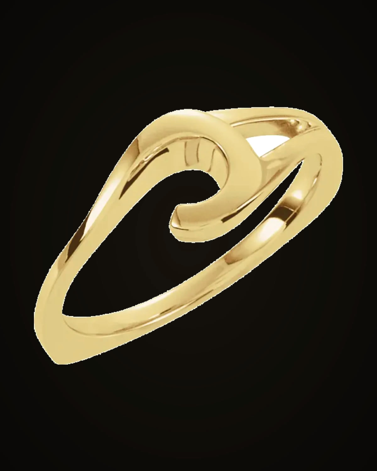 Freeform Ring Remount — 14K Yellow Gold · 8 mm