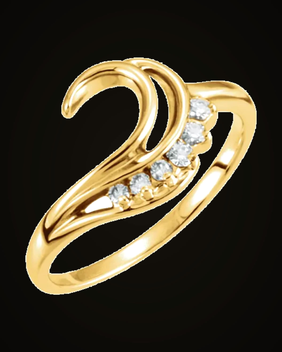 1/8 CTW Natural Diamond Ring Enhancer — 14K Yellow Gold · SI2-SI3 · G-H