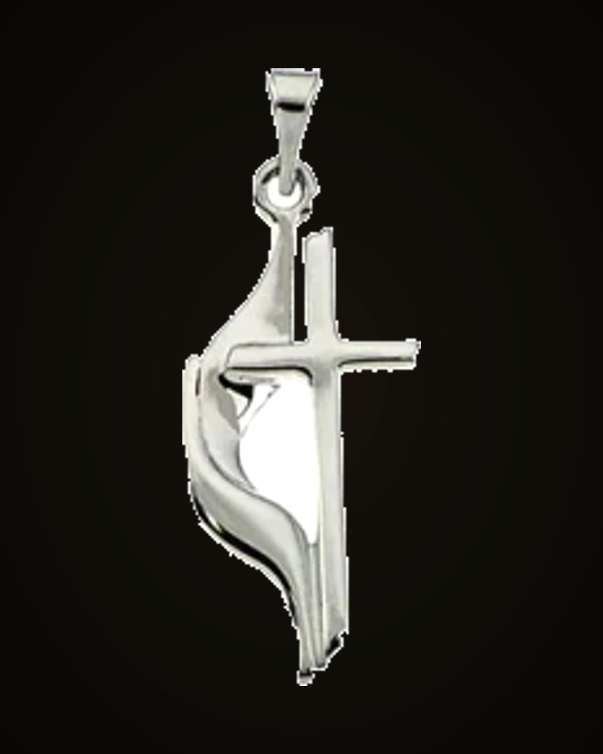 Methodist Cross Pendant — Sterling Silver