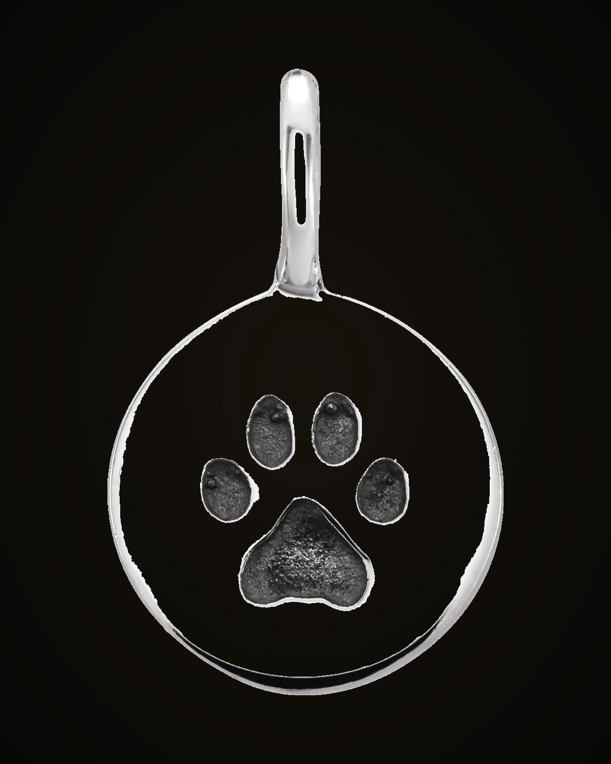 Paw Print Charm/Pendant — Sterling Silver