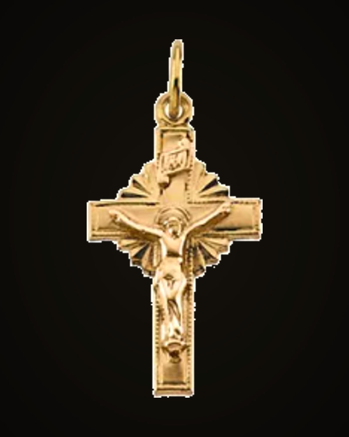 Crucifix Pendant — 14K Yellow Gold