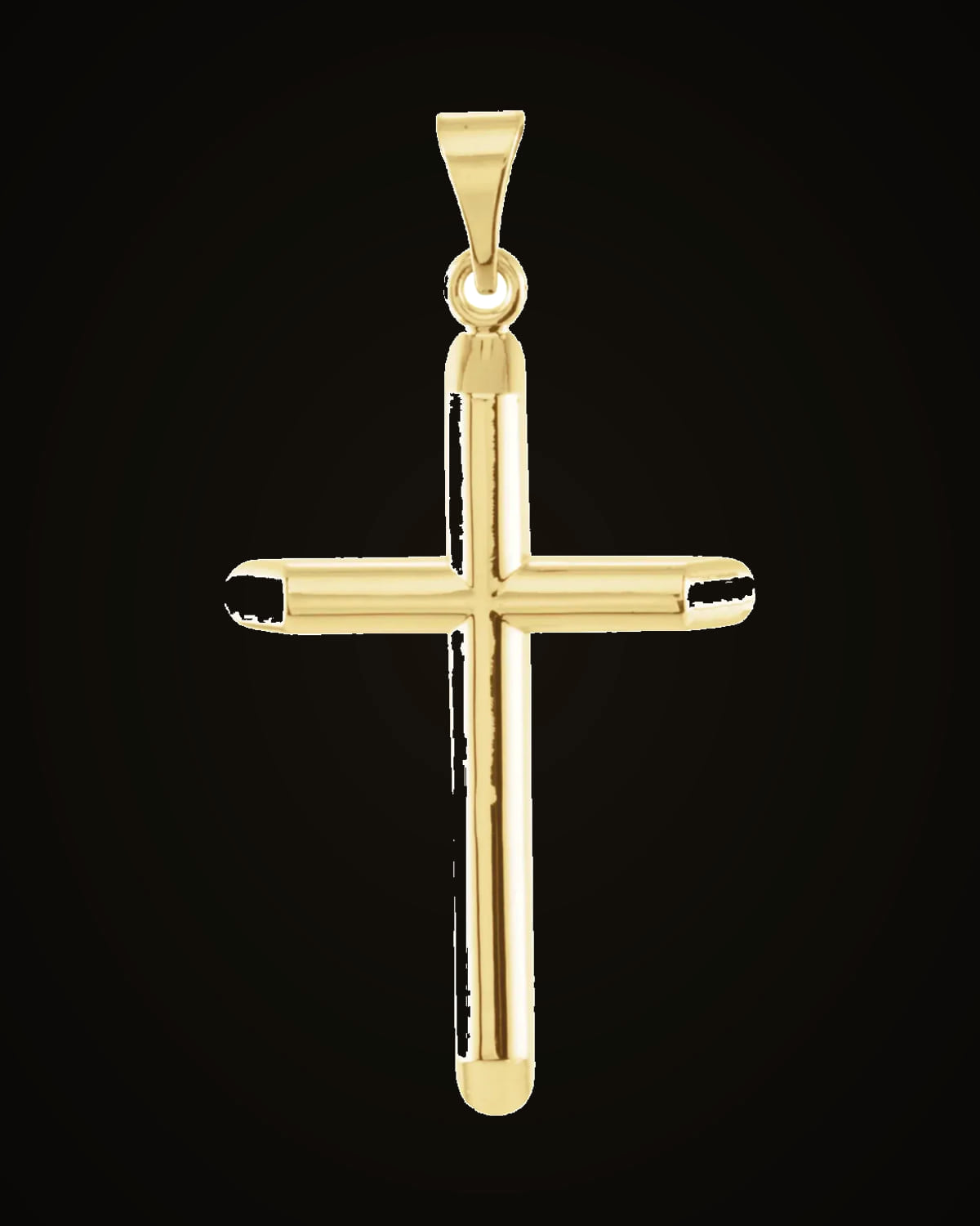 Unadorned Cross Pendant — 14K Yellow Gold