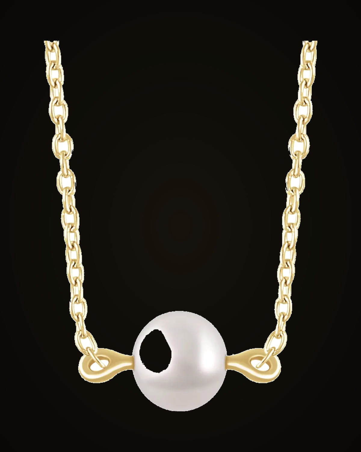 Cultured White Freshwater Pearl Necklace — 14K Yellow Gold · 4 mm · Cultured Freshwater Pearl