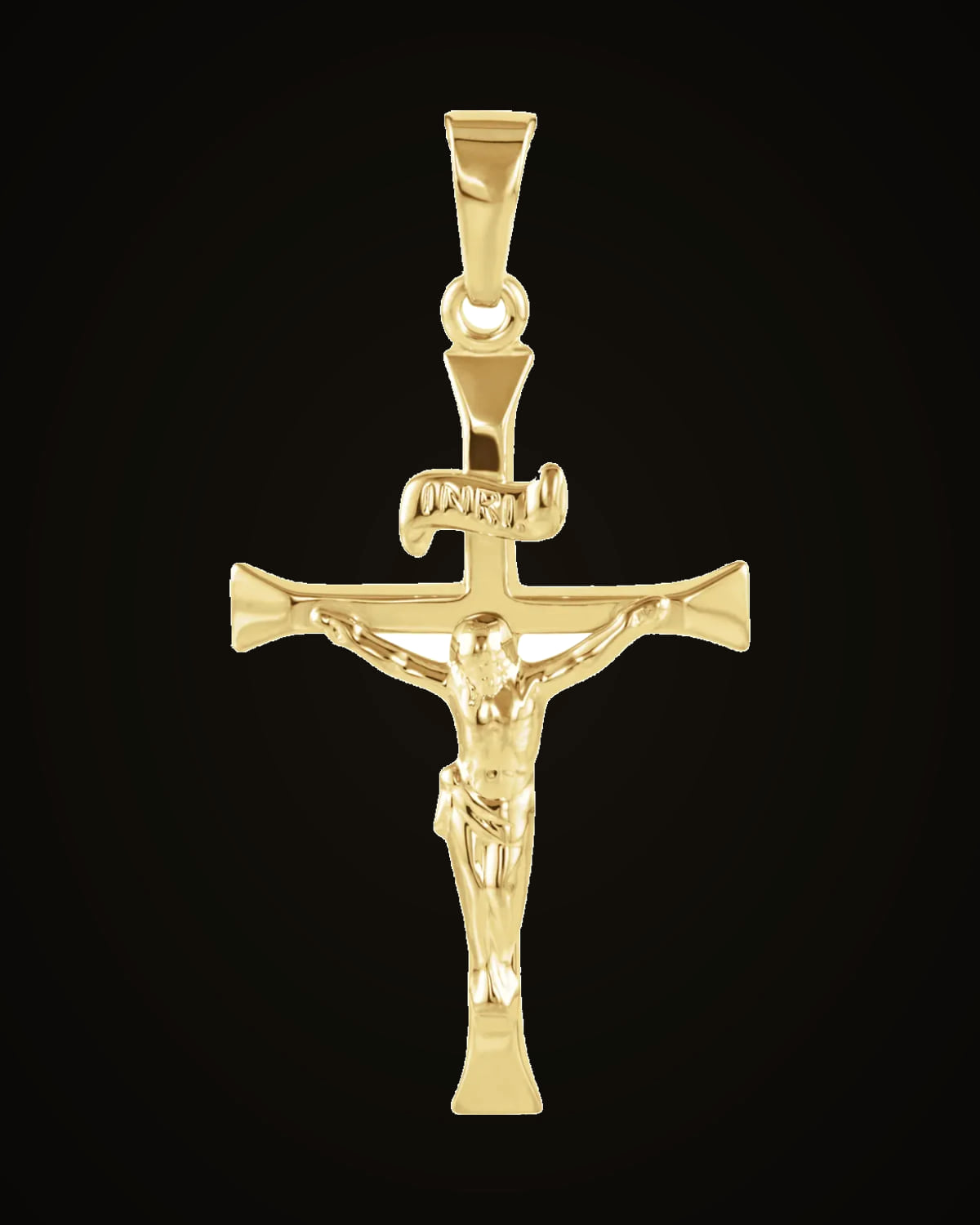 Crucifix Pendant — 14K Yellow Gold