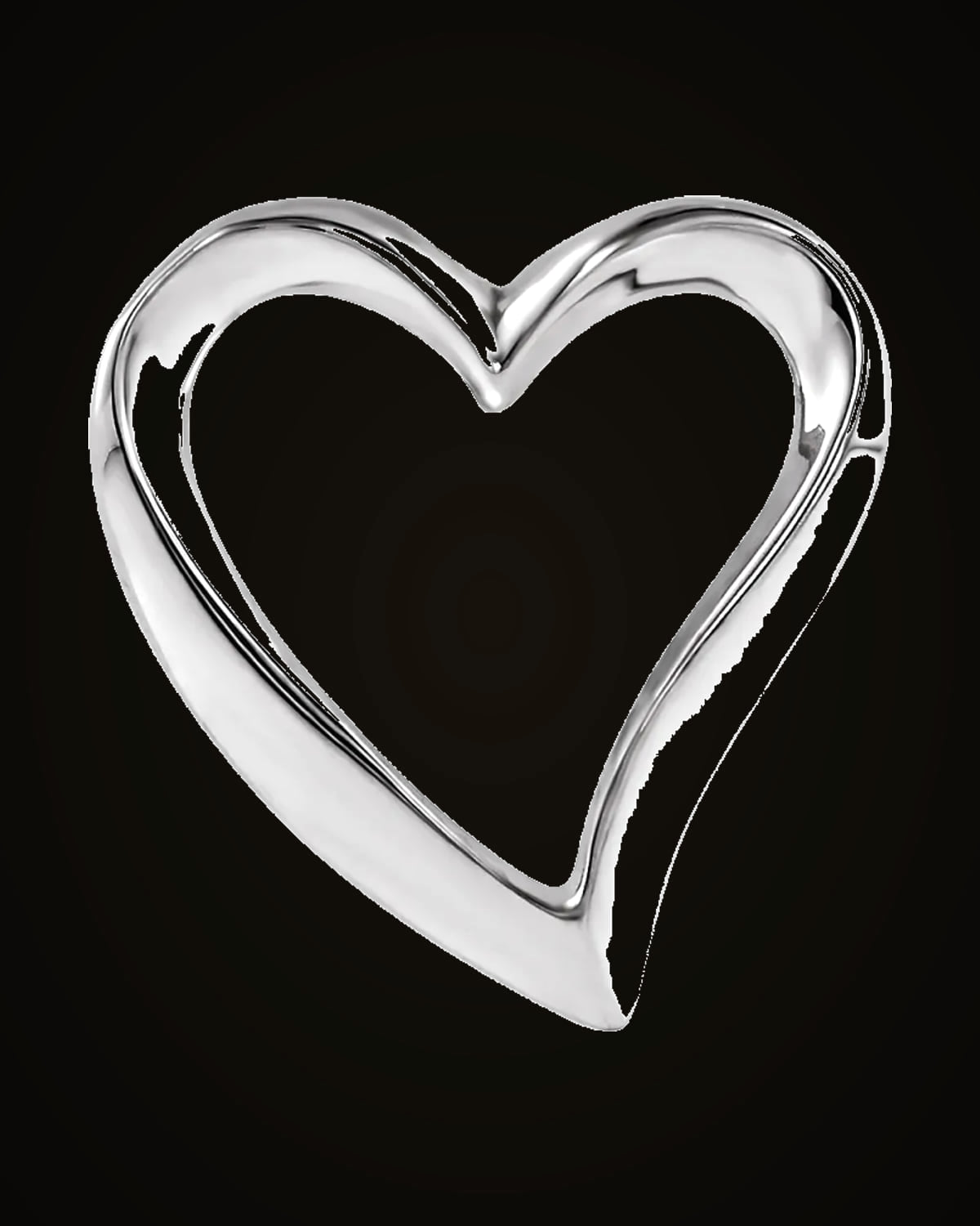 Heart Slide Pendant — Sterling Silver