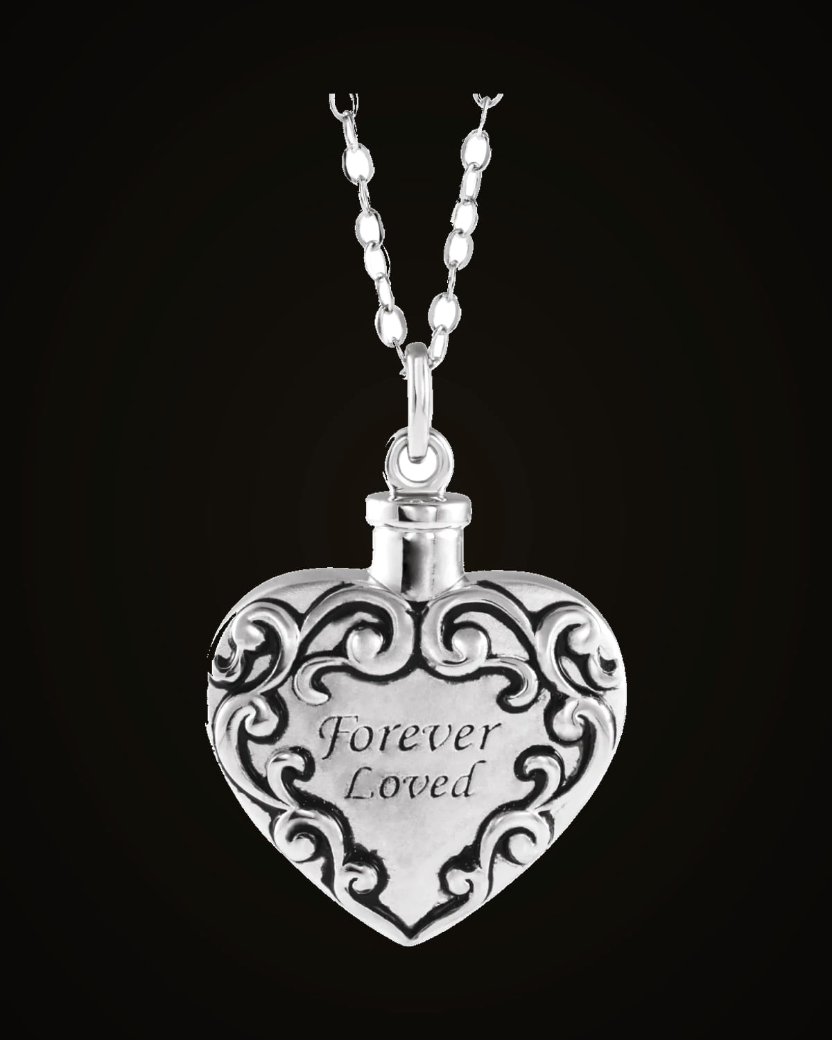 Forever Loved Ash Holder Necklace — Rhodium-Plated on Sterling Silver