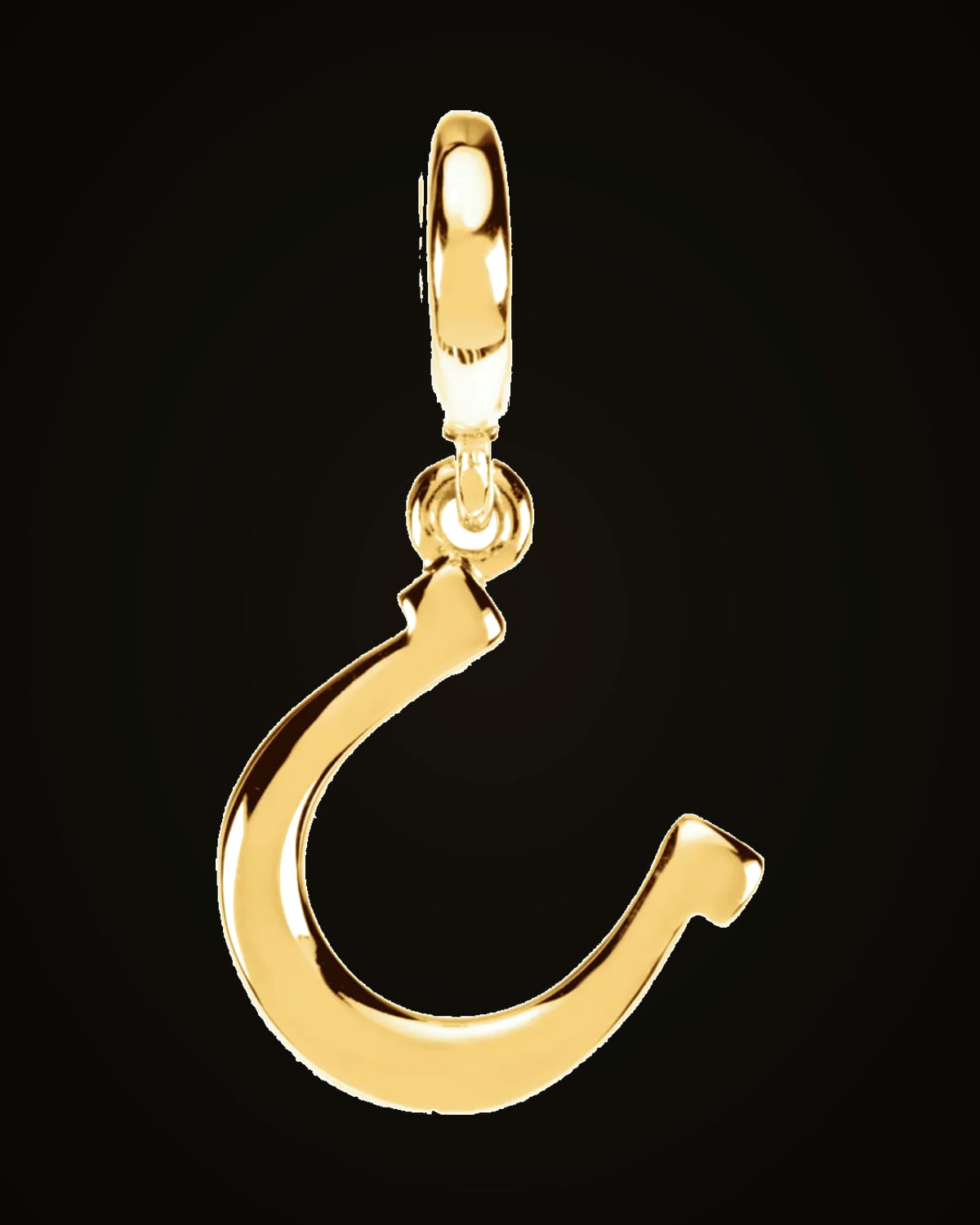 Tiny Horseshoe Charm/Pendant — 14K Yellow Gold