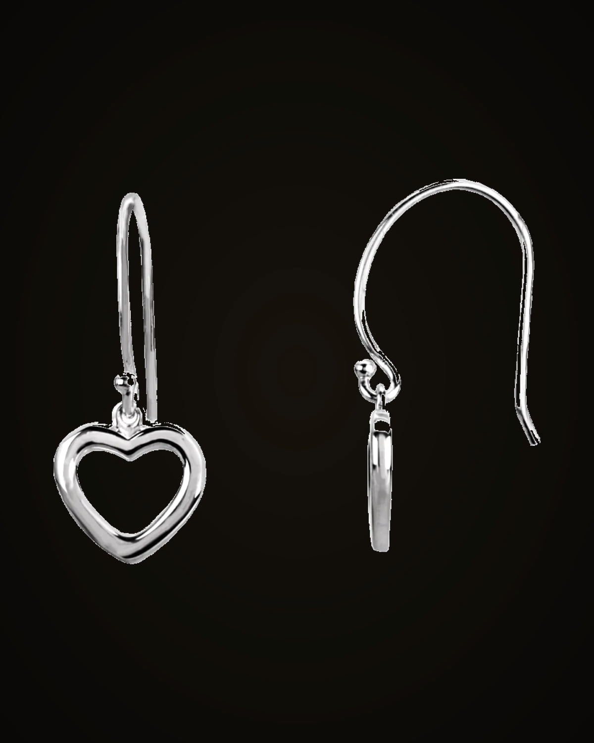 Heart Earrings — Sterling Silver