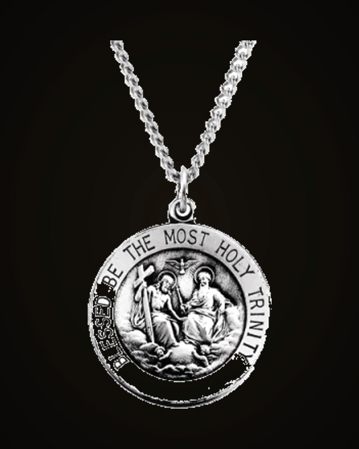 Holy Trinity Necklace — Rhodium-Plated on Sterling Silver