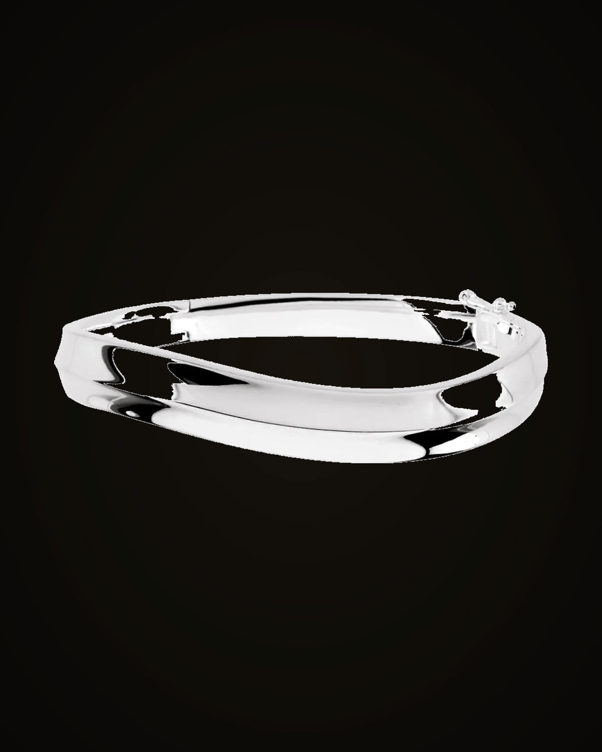 Hinged Bangle Bracelet — Sterling Silver
