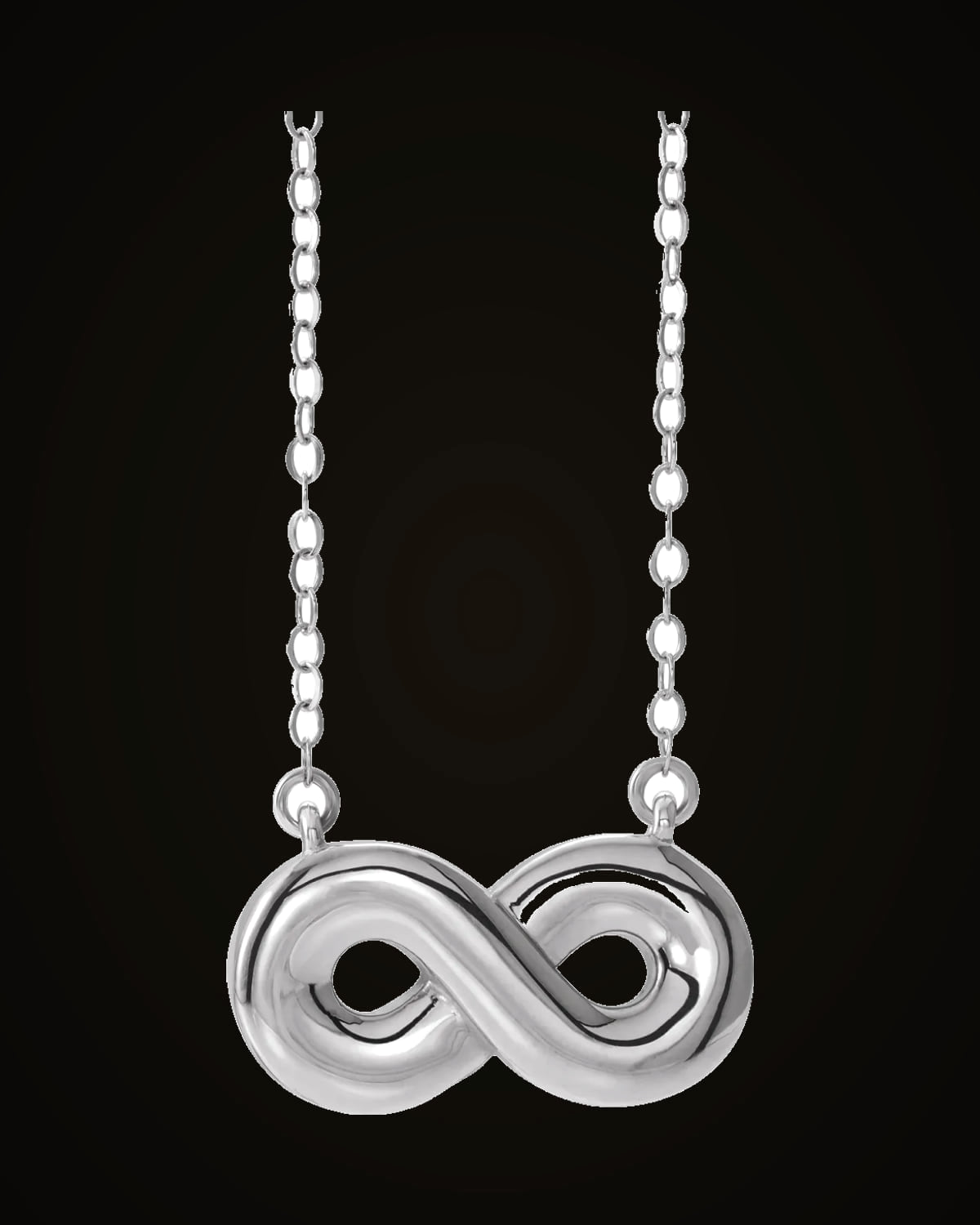 Infinity Ash Holder Necklace — Rhodium-Plated on Sterling Silver