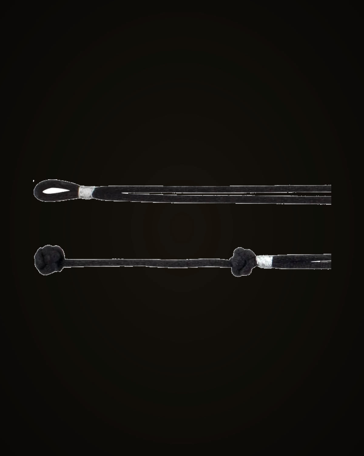 Black Satin Adjustable Double Cord Necklace