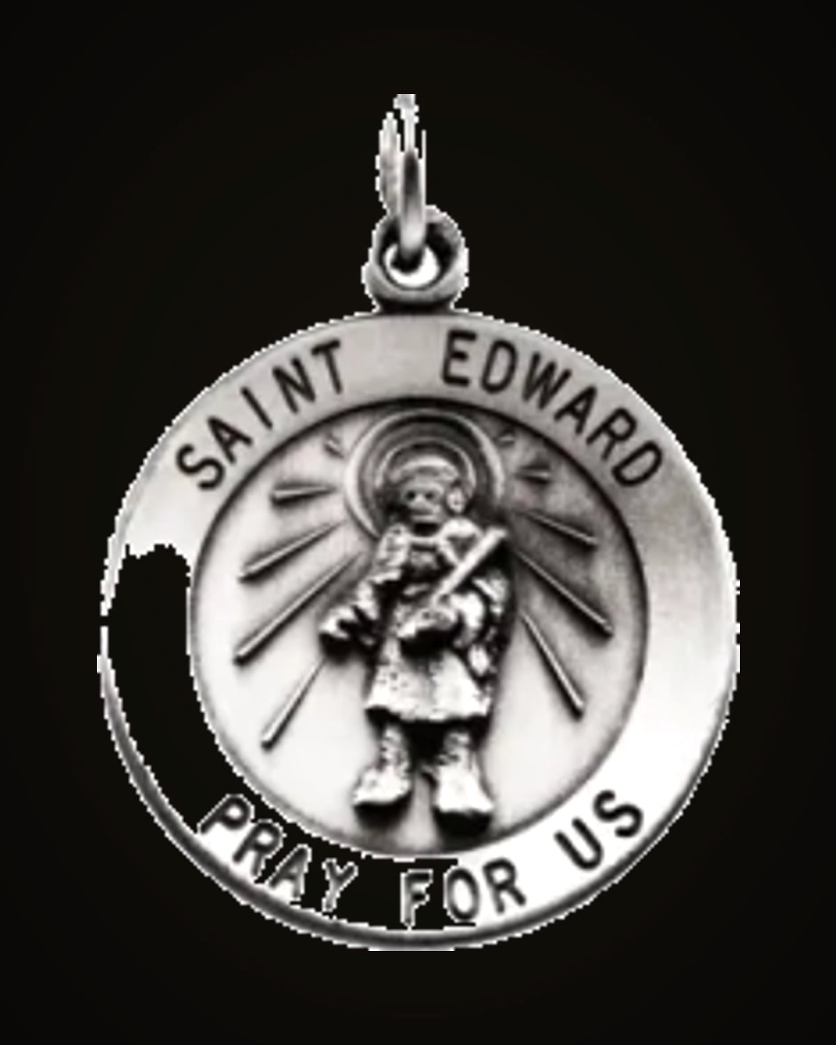 Round St. Edward Medal — Sterling Silver
