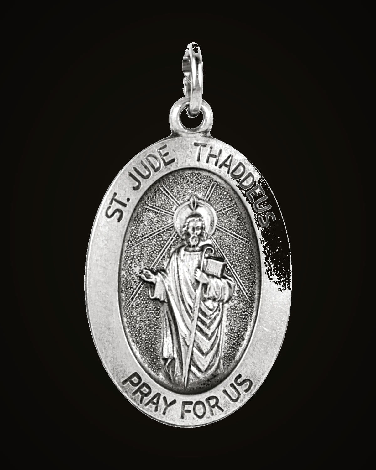 Oval St. Jude Thaddeus Medal — Sterling Silver