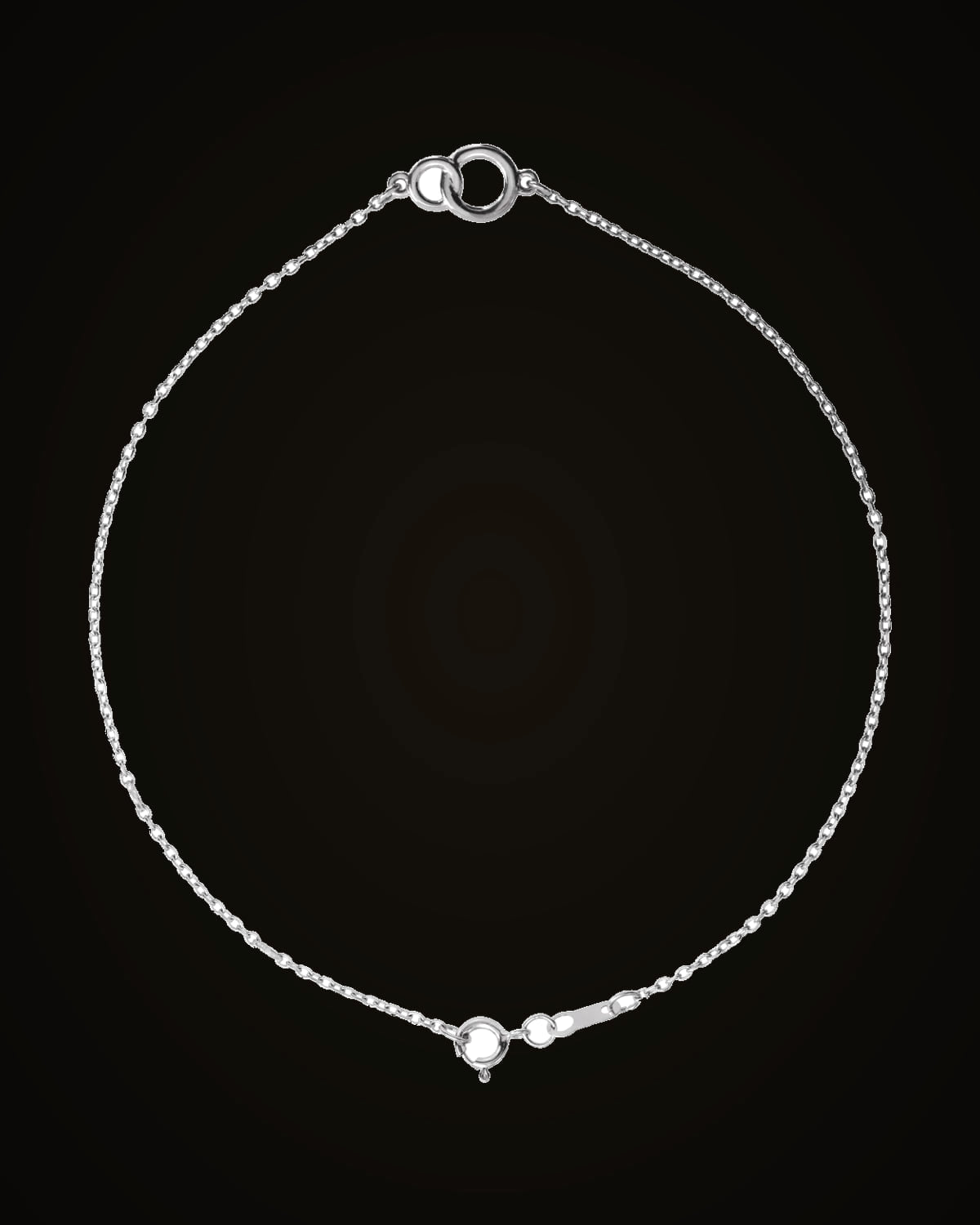 Interlocking Circle Bracelet — Rhodium-Plated on 14K White Gold