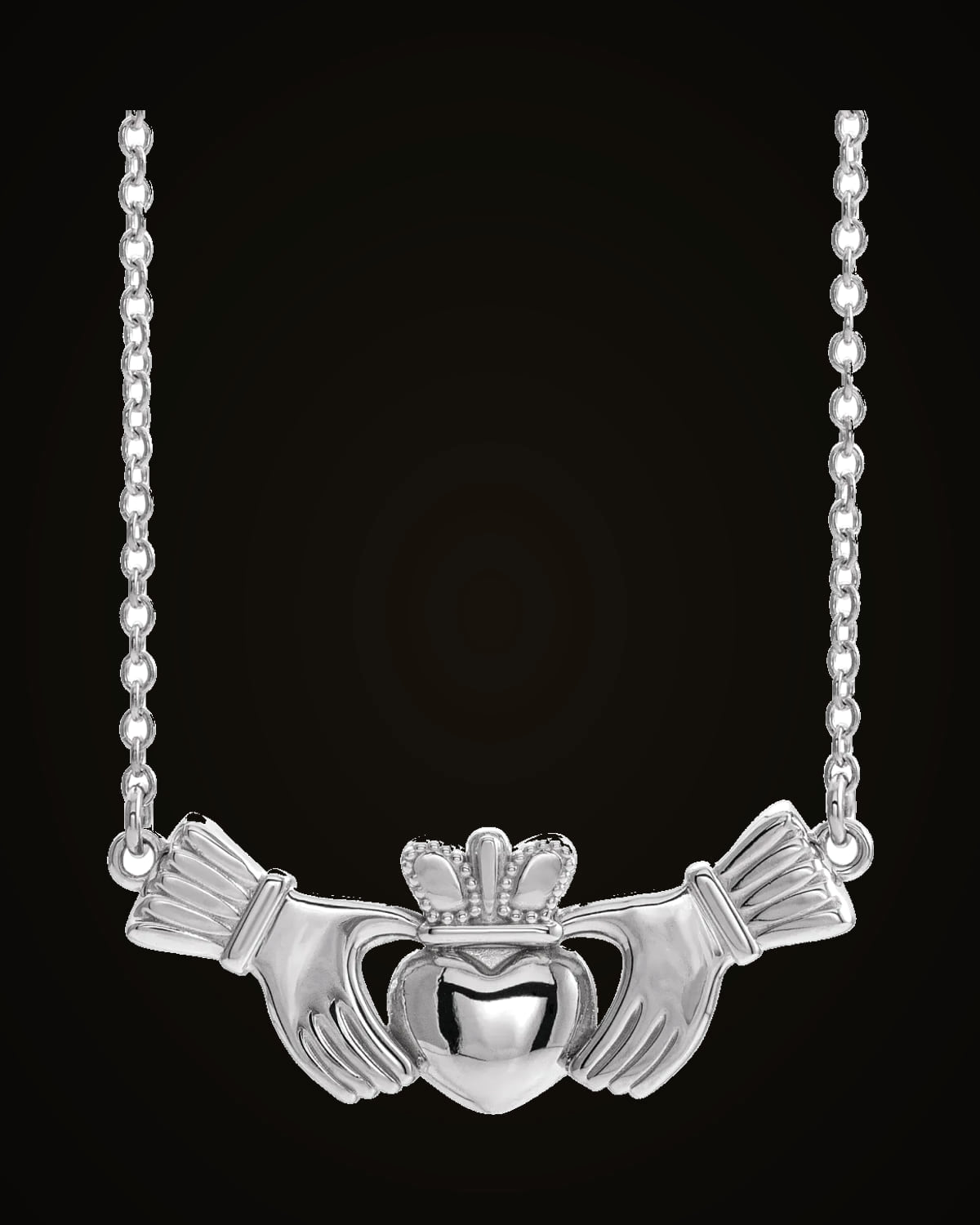 Claddagh Necklace — Sterling Silver